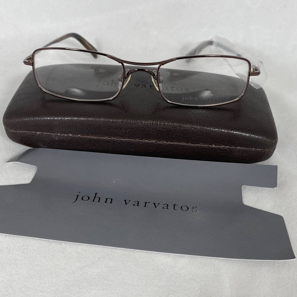 John Varvatos Designer Eyeglasses Frame V105 in Brown 51mm DEMO LENS